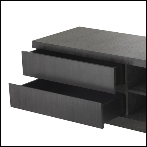 TV cabinet in mahogany wood veneer in charcoal oak finish 24-Crosby