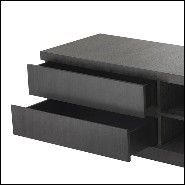 Meuble TV en acajou vernis finition charcoal oak 24-Crosby