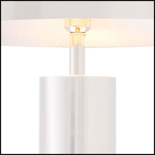 Table Lamp in nickel finish and base in marble finish 24-Flair Nickel