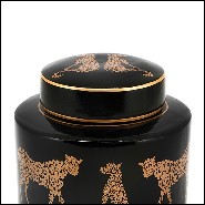Boîte en céramique finition black 162-Leopard