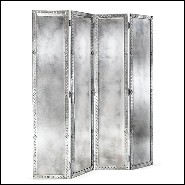 Screen in solid wood and beveled antique mirrored glass 182-Majesty