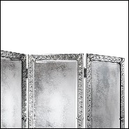Screen in solid wood and beveled antique mirrored glass 182-Majesty