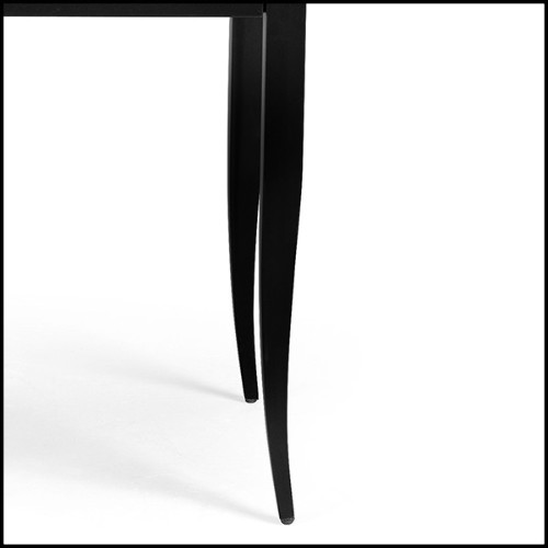 Nightstand in solid mahogany wood in black lacquered finish 119-Ortens