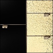 Chest of drawers in metal in burnished and antiqued brass finish 182-Pietro