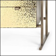 Chest of drawers in metal in burnished and antiqued brass finish 182-Pietro