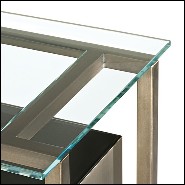 Console Table in metal in burnished and antiqued brass finish 182-Pietro