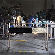 Console en métal finition laiton bruni et vieilli 182-Pietro