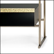 Étagère en métal finition laiton bruni et vieilli 182-Pietro