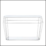 Console en métal finition chrome 162-Talisma Glass
