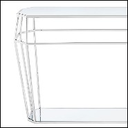 Console en métal finition chrome 162-Talisma Glass