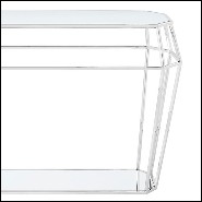 Console Table in metal in chrome finish 162-Talisma Glass