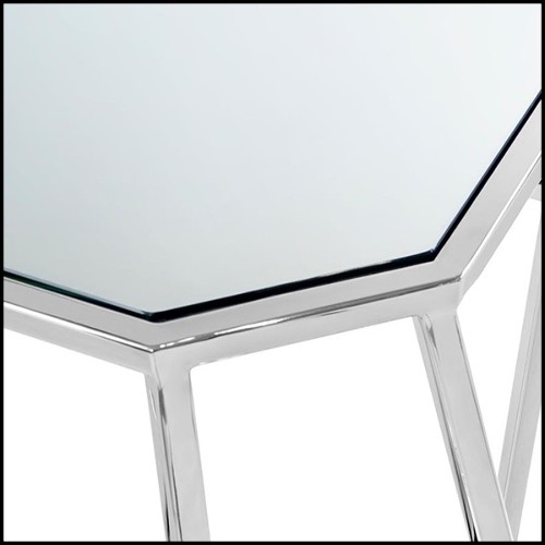 Console en métal finition chrome 162-Talisma Glass