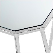 Console en métal finition chrome 162-Talisma Glass