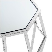 Console en métal finition chrome 162-Talisma Glass