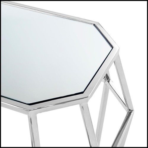 Console Table in metal in chrome finish 162-Talisma Glass