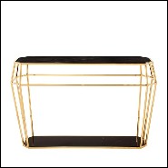 Console Table in metal in gold finish 162-Talisma Marble