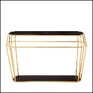 Console en métal finition gold 162-Talisma Marble