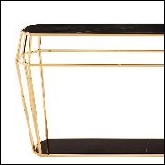 Console en métal finition gold 162-Talisma Marble