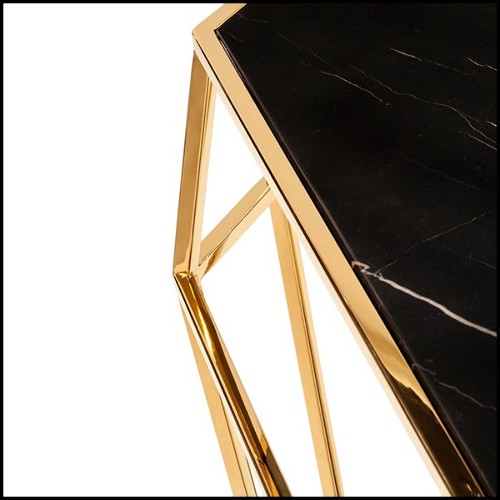 Console en métal finition gold 162-Talisma Marble