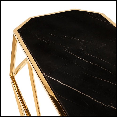 Console en métal finition gold 162-Talisma Marble