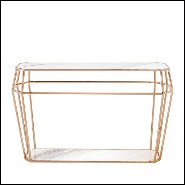 Console en métal finition gold 162-Talisma Marble