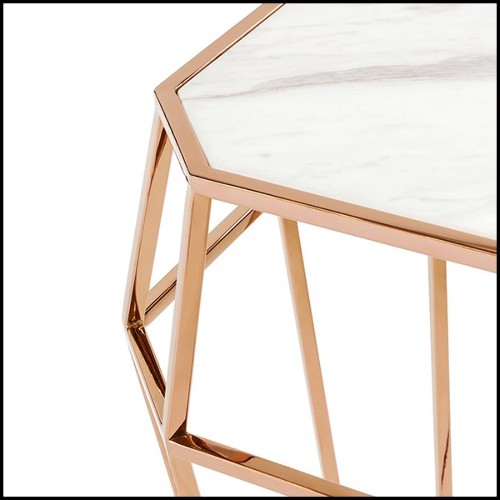 Console en métal finition gold 162-Talisma Marble