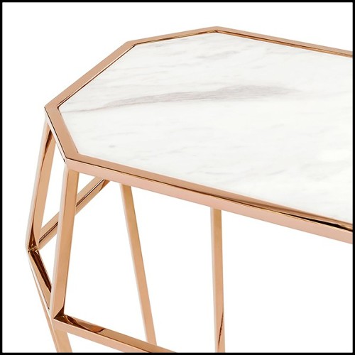 Console en métal finition gold 162-Talisma Marble