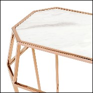 Console en métal finition gold 162-Talisma Marble