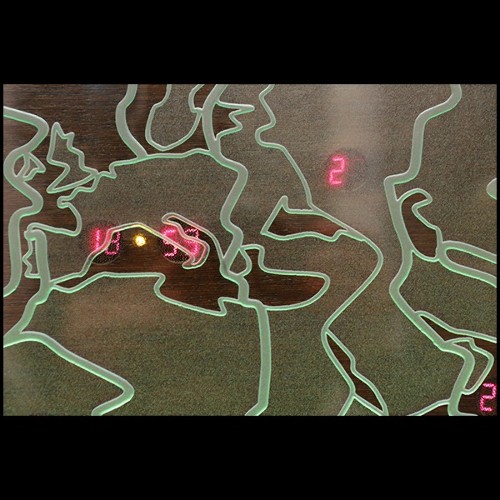 Horloge en bois naturel massif PC-World Map