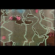 Horloge en bois naturel massif PC-World Map