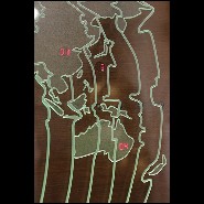 Horloge en bois naturel massif PC-World Map