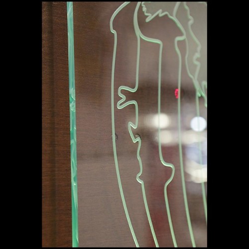 Horloge en bois naturel massif PC-World Map