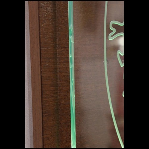 Horloge en bois naturel massif PC-World Map