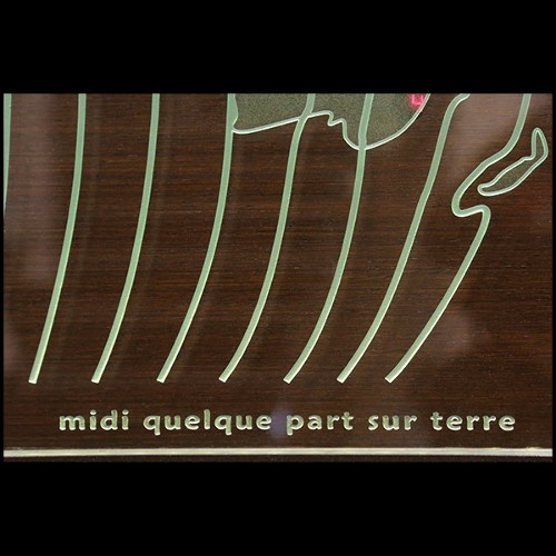 Horloge en bois naturel massif PC-World Map