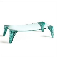 Coffee Table with lightly curved top in tempered glass 146-Atalante