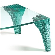 Coffee Table with lightly curved top in tempered glass 146-Atalante