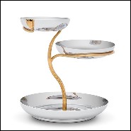 Cup in polished stainless steel and gold plated 172-Gold Stalk 3 Large