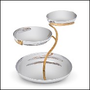 Coupe en acier inoxydable poli et plaqué or 172-Gold Stalk 3 Large