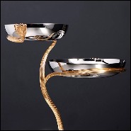 Cup in polished stainless steel and gold plated 172-Gold Stalk 3 Large