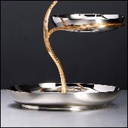 Cup in polished stainless steel and gold plated 172-Gold Stalk 3 Large