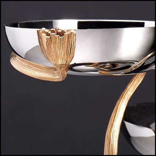 Coupe en acier inoxydable poli et plaqué or 172-Gold Stalk 3 Large