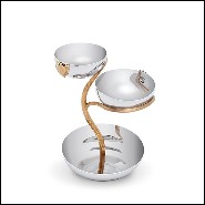 Cup in polished stainless steel and gold plated 172-Gold Stalk 3 Medium