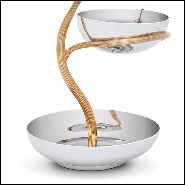 Cup in polished stainless steel and gold plated 172-Gold Stalk 3 Medium