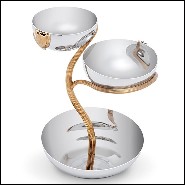 Coupe en acier inoxydable poli et plaqué or 172-Gold Stalk 3 Medium