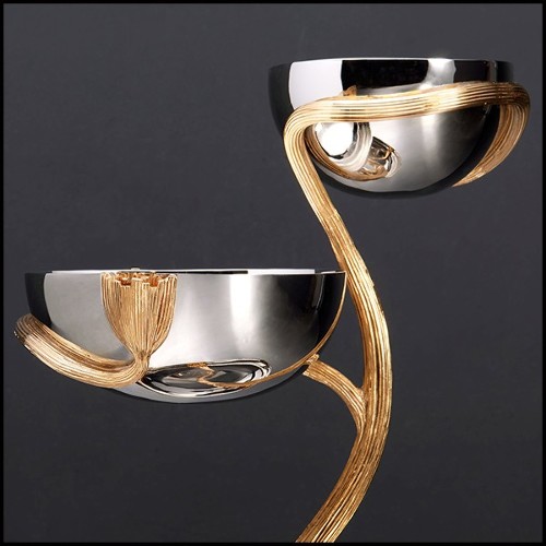 Coupe en acier inoxydable poli et plaqué or 172-Gold Stalk 3 Medium