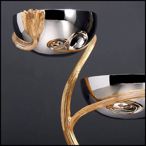 Coupe en acier inoxydable poli et plaqué or 172-Gold Stalk 3 Medium