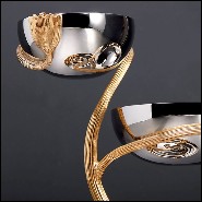 Coupe en acier inoxydable poli et plaqué or 172-Gold Stalk 3 Medium