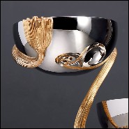 Coupe en acier inoxydable poli et plaqué or 172-Gold Stalk 3 Medium