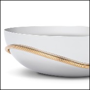 Cup in polished stainless steel and gold plated 172-Gold Stalk XL Round