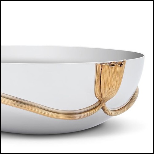 Coupe en acier inoxydable poli et plaqué or 172-Gold Stalk XL Round